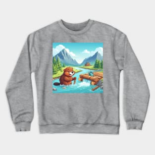 Luv Beaver . Crewneck Sweatshirt